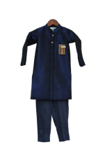 Load image into Gallery viewer, Boys Dark Blue Ajkan With Pant
