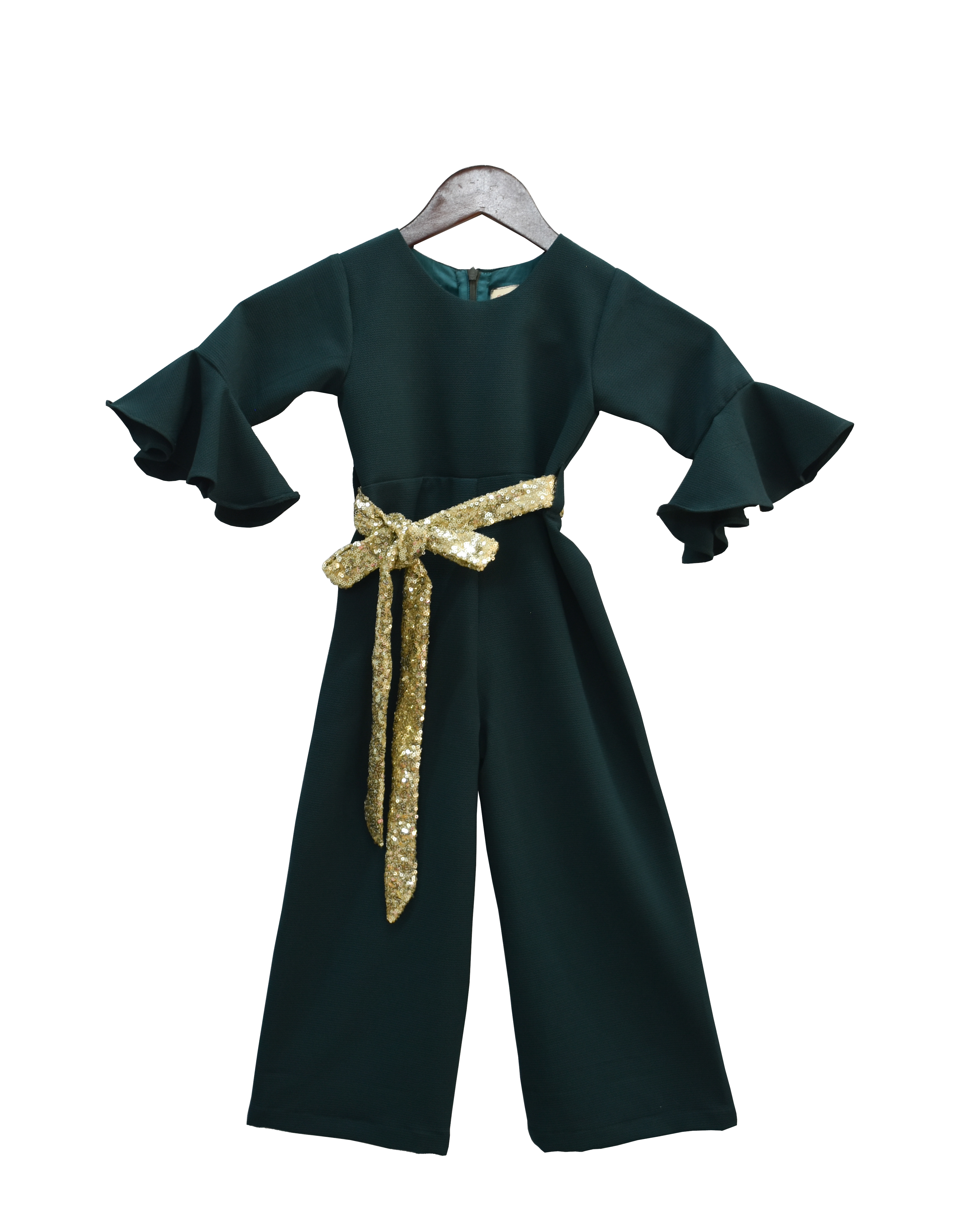 Kids green top jumpsuit