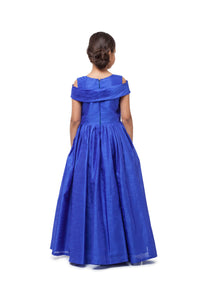 Girls Bright Ink Blue Gown