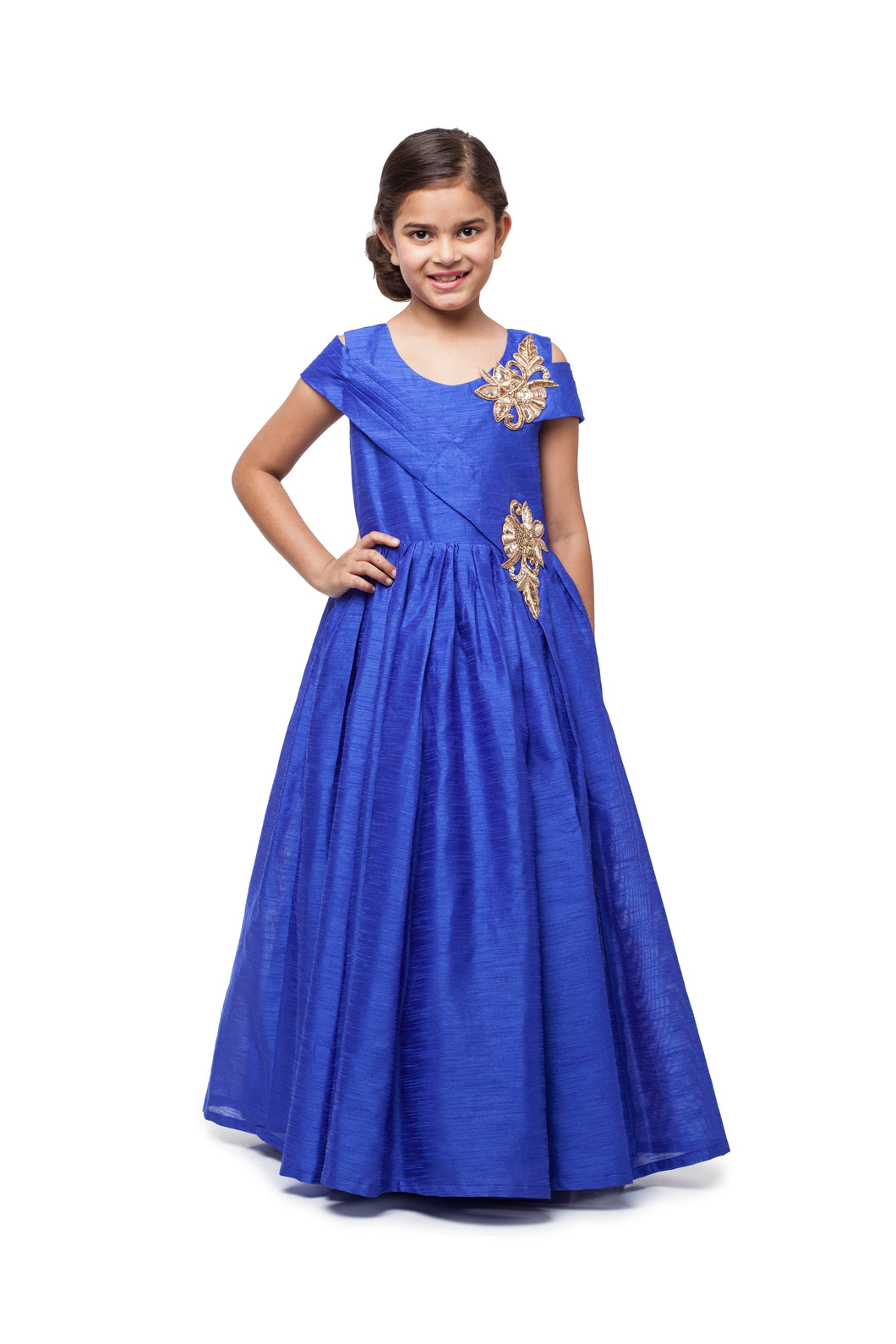 Girls Bright Ink Blue Gown