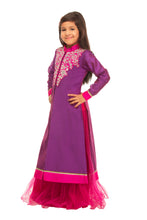 Load image into Gallery viewer, Girls Purple Pink Jacket Lehenga Set USA