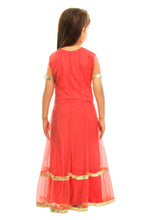 Load image into Gallery viewer, Girls Red Anarkali Suit With Churidaar