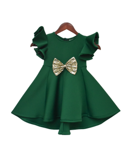 Girls Greenn Lycra Dress