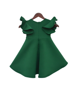 Girls Greenn Lycra Dress