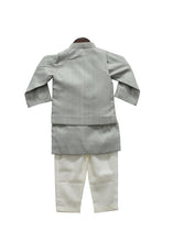Load image into Gallery viewer, BOYS Grey Jacket With Kurta And Pant