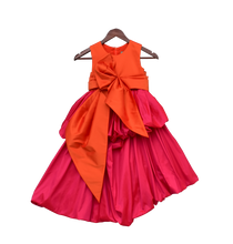 Load image into Gallery viewer, Girls Hot Pink And Orange Gown