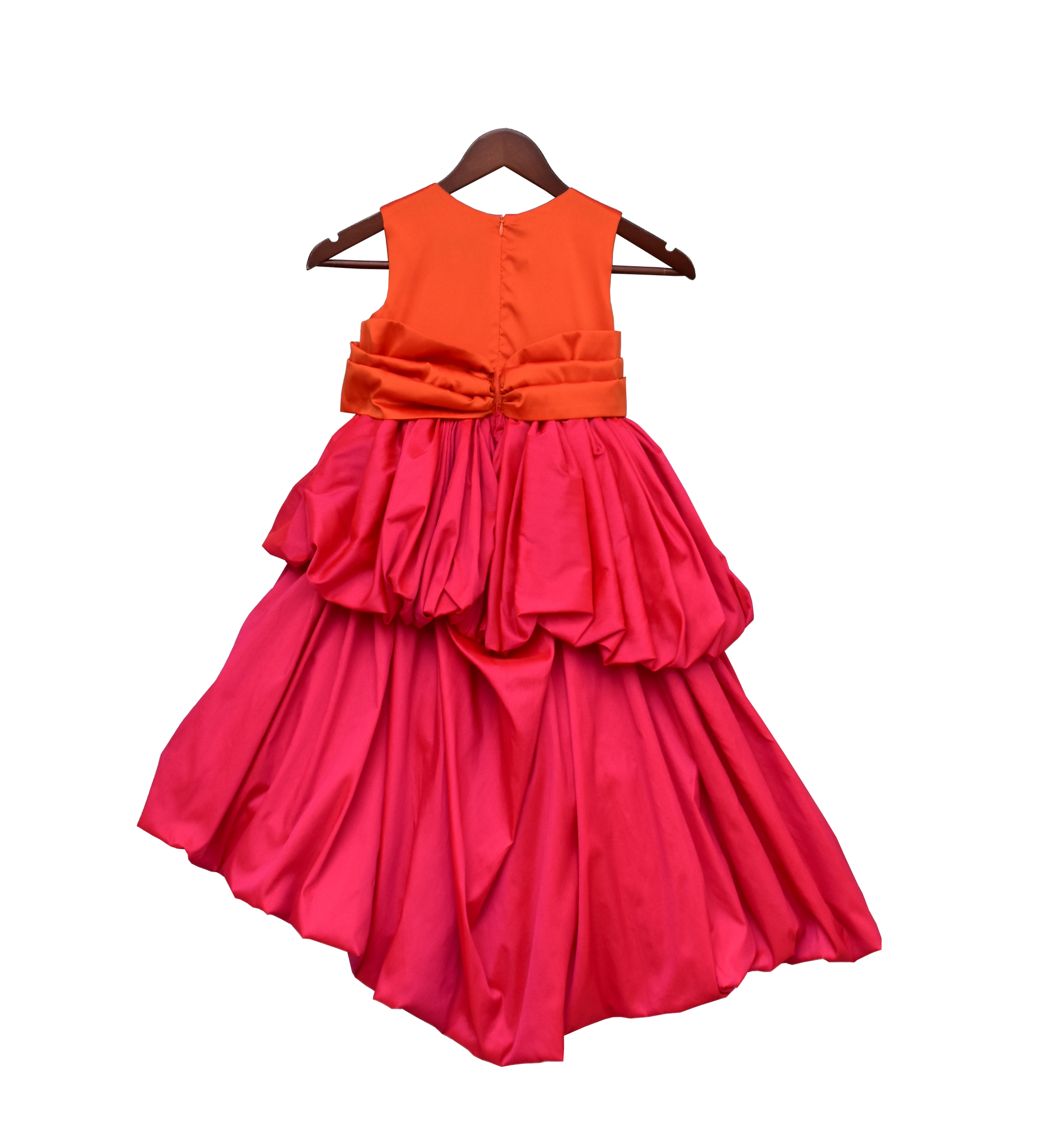Kids Gown: Girls Hot Pink And Orange Gown | Perfect Panache Kids Gown: Girls Hot Pink And Orange Gown | Perfect Panache