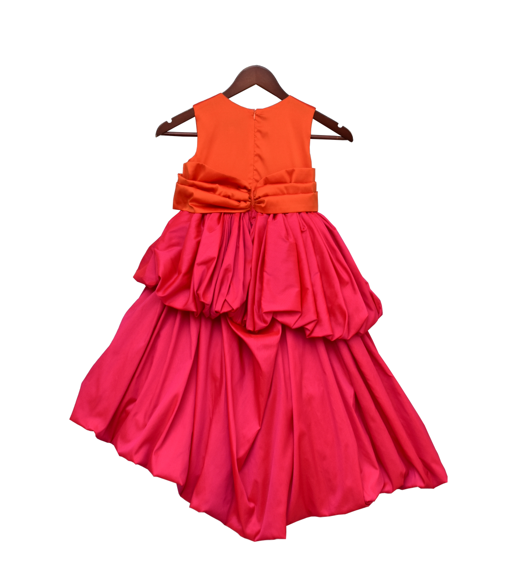 Kids Gown Girls Hot Pink And Orange Gown Perfect Panache