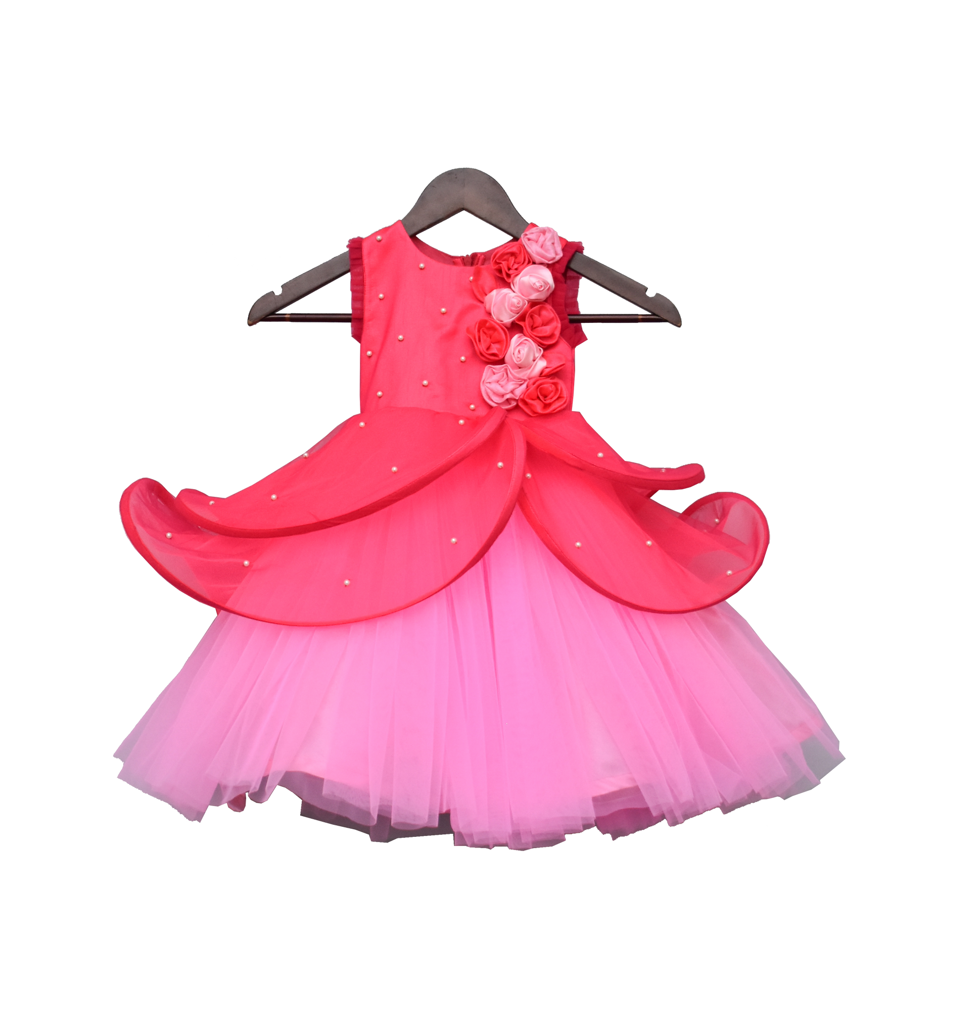 hot pink newborn dress Lemon Loves Layette "Madison" Onesie for Newborn and Baby Girls in Hot Pink