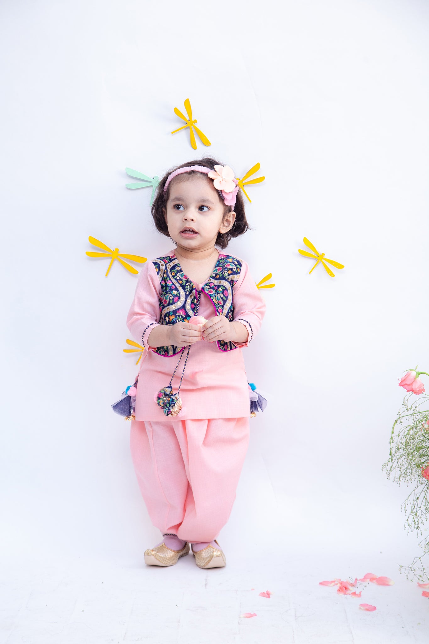 Buy ITSE Peach Floral Print Kurta with Dhoti Pants and Jacket for Women  Online @ Tata CLiQ