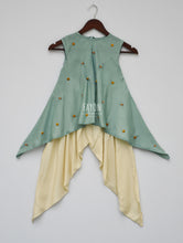 Load image into Gallery viewer, Girls Light Blue Kurti With Dhoti