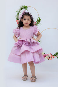 Girls Lilac Tassel Frock