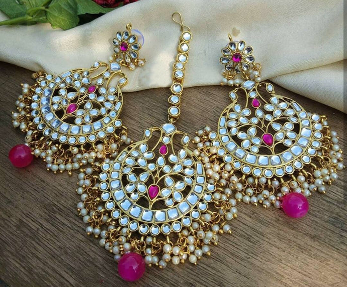 Buy Kundan Indian Party Lily Earrings: Perfect Panache