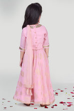 Load image into Gallery viewer, Girls Pastel Pink Skirt And Choli Set With Dupatta