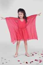 Load image into Gallery viewer, Girls Coral Kaftan For Kids