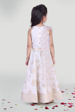Load image into Gallery viewer, Girls White Skirt And Choli Set With Dupatta For Girls