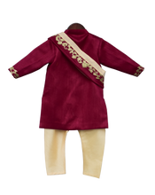 Load image into Gallery viewer, Boys Maroon Embroidery Ajkan