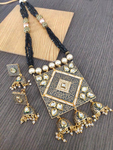 Buy Kundan with pearls Indian Party Mehr Necklace: Perfect Panache