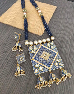 Buy Kundan with pearls Indian Party Mina Necklace: Perfect Panache