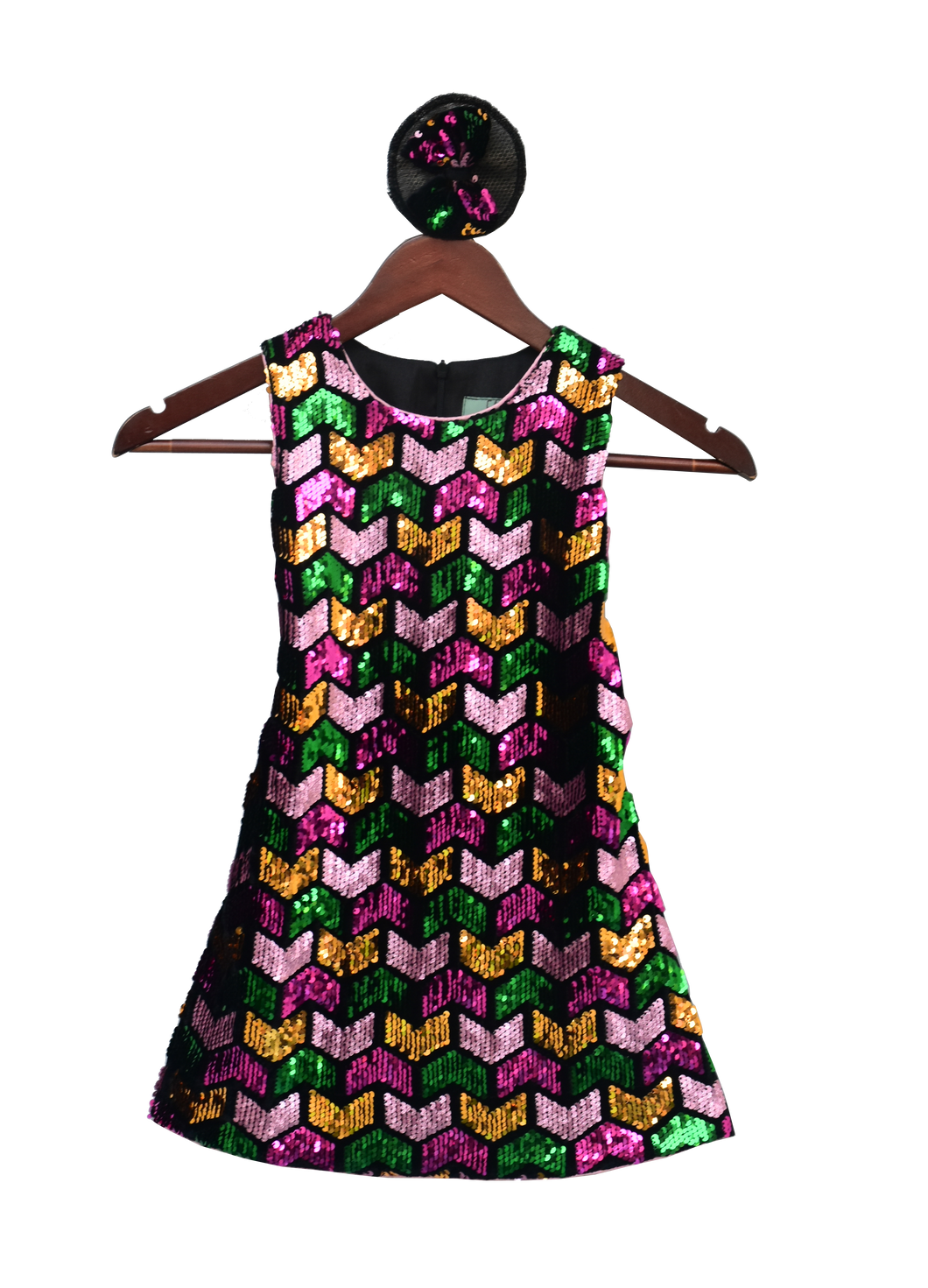 Girls Multi Colour Sequins Dress