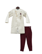 Load image into Gallery viewer, Boys Offwhite Ajkan With Maroon Pant