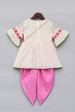 Load image into Gallery viewer, Girls Offwhite Embroidery Kurti With Dhoti in USA