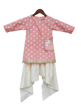 Load image into Gallery viewer, Girls Peach Embroidery Kurti With Dhoti