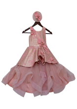 Load image into Gallery viewer, Girls Peachi Pink Flaier Gown