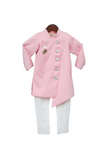 Load image into Gallery viewer, BOYS Pink Ajkan With Off White Chudidar