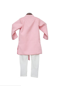 BOYS Pink Ajkan With Off White Chudidar