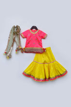 Load image into Gallery viewer, Girls Pink Kurti With Sharara And Dupatta