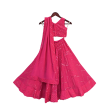 Load image into Gallery viewer, Girls Pink Embroidery Choli With Lehenga