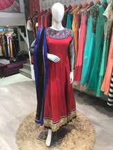 Load image into Gallery viewer, Red Traditional Anarkali Suit online in USA