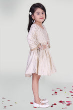 Load image into Gallery viewer, Girls Offwhite Summer Dress For Girls