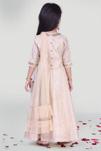 Load image into Gallery viewer, Girls Beige Skirt And Choli Set With Dupatta
