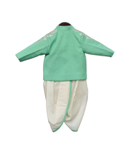 Load image into Gallery viewer, Boys Sea Green Ajkan With Dhoti