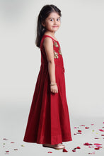 Load image into Gallery viewer, Girls Wine Maroon Party Gown For Girls