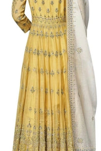 Traditional Angrakha Style Anarkali Suit