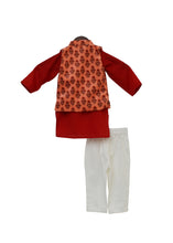 Load image into Gallery viewer, BOYS Velvet Print Jacket With Kurta Pant