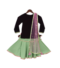 Load image into Gallery viewer, Girls Velvet Kurti With Sharara