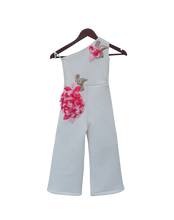 Load image into Gallery viewer, Girls White Lycra Jumpsuit