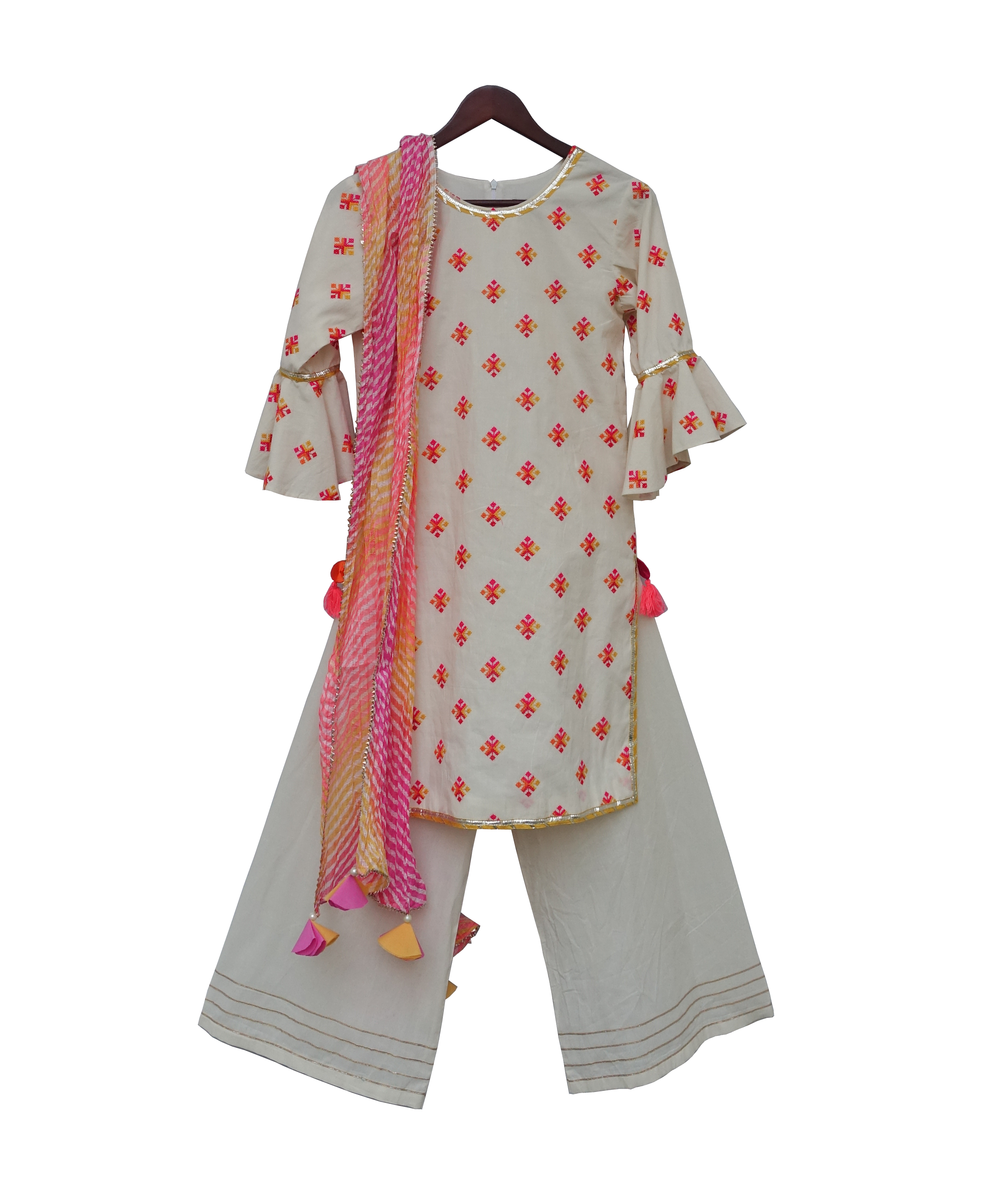 Girls top plazo kurti