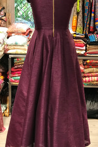 Wine Silk Gown