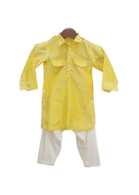 Load image into Gallery viewer, BOYS Yellow Chanderi Kurta With Salwar