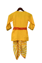 Load image into Gallery viewer, Boys Yellow Krishna Dhoti Set