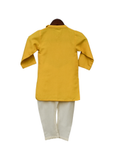 Load image into Gallery viewer, Boys Yellow Kurta With Offwhite Churidar