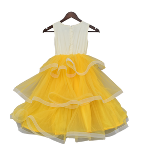 Girls Yellow Net Gown New York