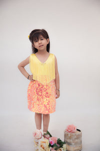 Girls Yellow & Orange Dress