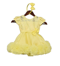 Load image into Gallery viewer, Girls Yellow Organza Frock