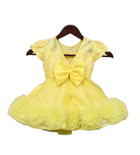 Load image into Gallery viewer, Girls Yellow Organza Frock